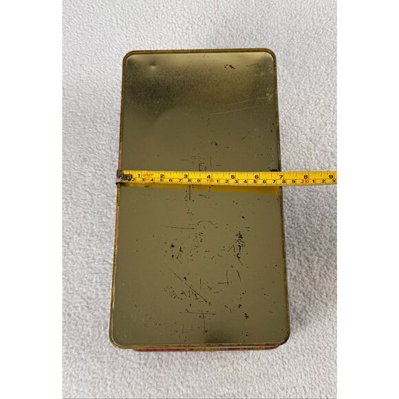 Vintage Tin Litho Barn Farm Animals Storage Box With Lid/Latch - Picture 15 of 15